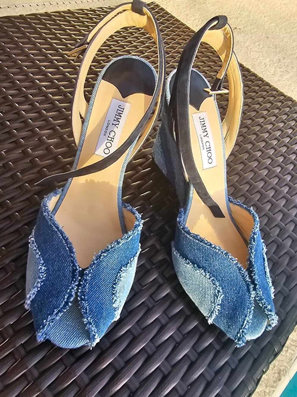 Authentic Denim Jimmy Choo wedges size 41 (10.5)